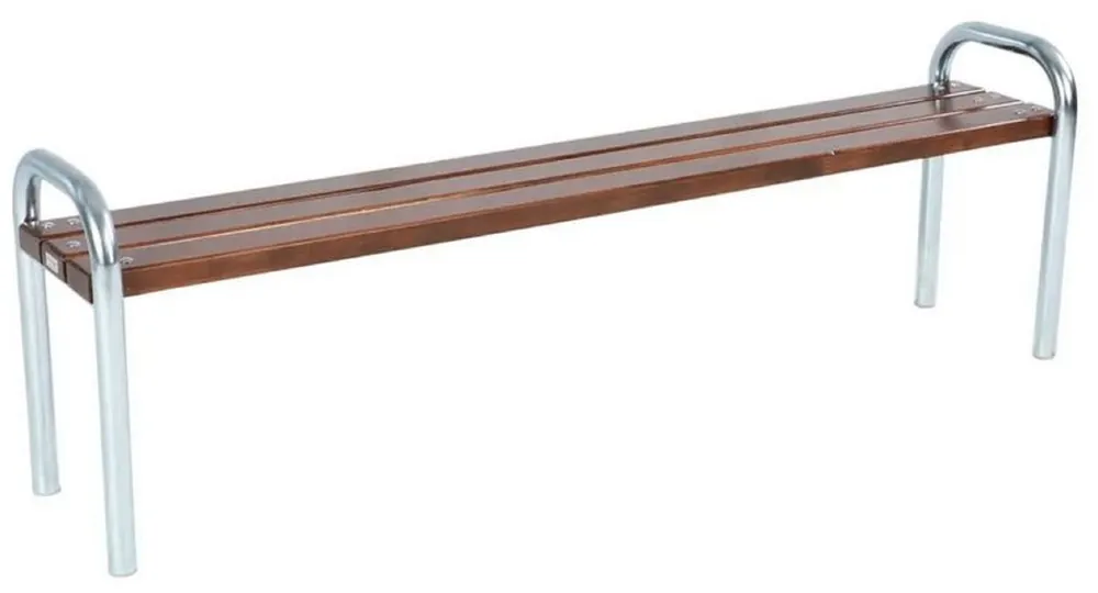 Expressversand Casa Padrino banco de jardín marrón oscuro / plata 180 cm