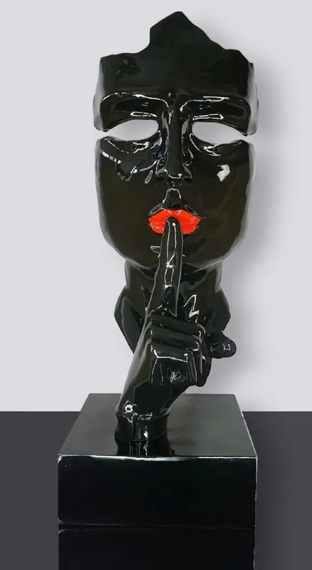 Finale Aktion Casa Padrino escultura decorativa XXL negro / rojo A. 190 cm