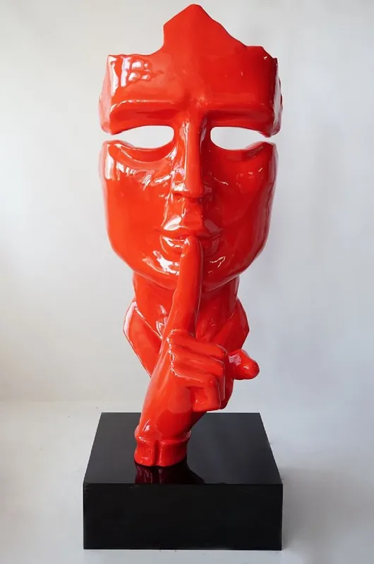 Letzte Chance Casa Padrino escultura decorativa XXL rojo / negro A. 190 cm