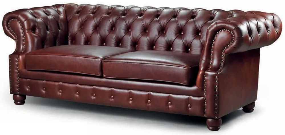 Preiswert Casa Padrino sofá de 2 plazas de lujo de cuero genuino marrón oscuro 167 cm