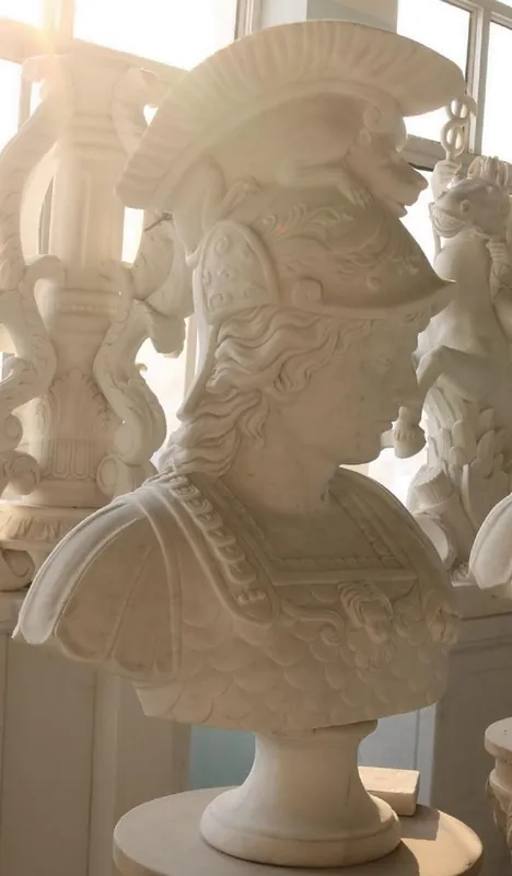Casa Padrino busto de mármol Art Nouveau de lujo soldado romano blanco A. 90 cm Wochenendangebot