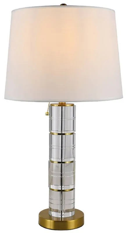 Casa Padrino lámpara de mesa de vidrio de lujo oro / blanco Ø 40 x A. 66 cm Jetzt Bestellen