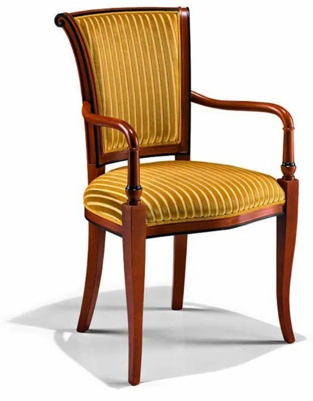 Sofort Bestellen Casa Padrino Silla de Comedor Barroco de Lujo con Reposabrazos Oro / Marrón - Muebles Barrocos Italianos
