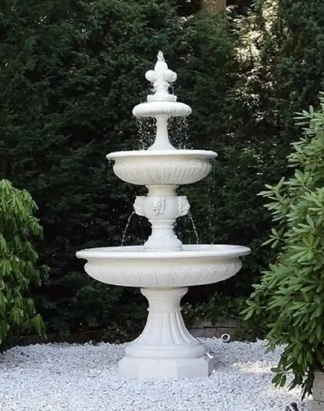 Casa Padrino Fuente Barroco Blanco Ø 150 x A. 275 cm - Hecho en Italia Top-Angebot