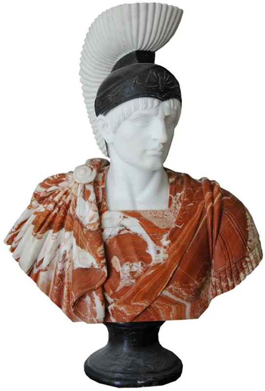Preis Gesenkt Casa Padrino busto de mármol de estilo antiguo de lujo romano blanco / rojo / negro A. 90 cm