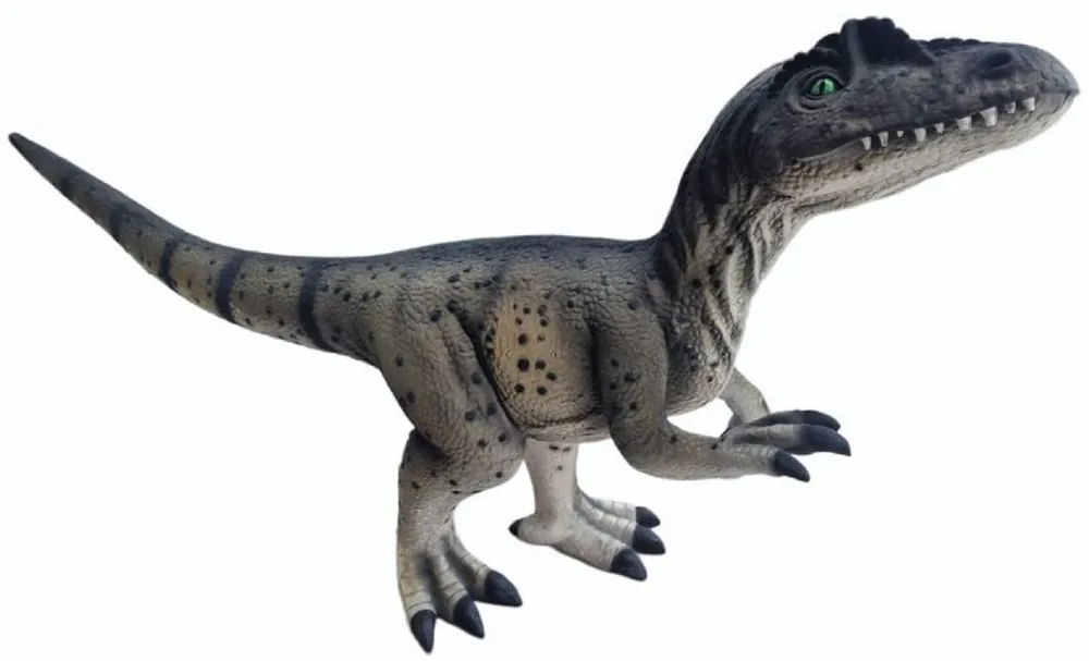 Zertifiziert Casa Padrino escultura decorativa de jardín XXL dinosaurio gris / negro 215 cm