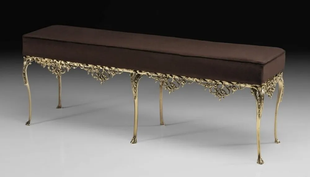 Sale Casa Padrino banco barroco de lujo de bronce marrón / oro 132 cm - Muebles barrocos
