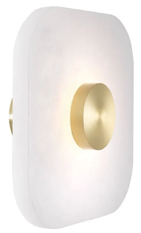 Casa Padrino lámpara de pared LED de lujo alabastro / latón brillante 28 x 10 x A. 28 cm Neue Kollektion