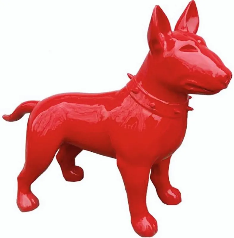 Casa Padrino figura decorativa XXL perro rojo 116 cm - Escultura decorativa de jardín Heißes Angebot