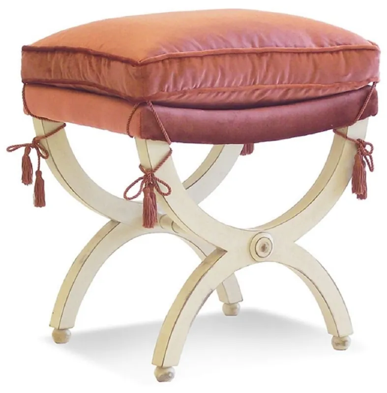 Nur Heute Casa Padrino taburete barroco de lujo rosa / crema / oro A. 48 cm - Muebles barrocos - Hecho en Italia