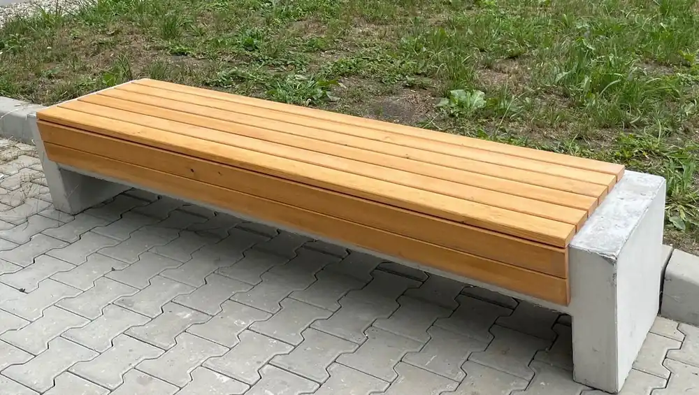 Casa Padrino banco de parque - banco urbano natural / gris 200 cm Kracherpreis