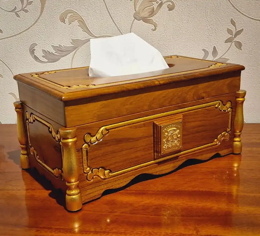 Casa Padrino caja de pañuelos barroco de lujo marrón / oro - Hecho en Italia Beliebt