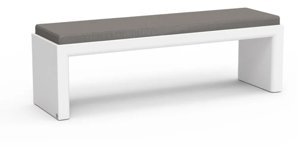 Casa Padrino banco de jardín de lujo gris oscuro / blanco mate 180 cm - Banco para exterior Nur Heute
