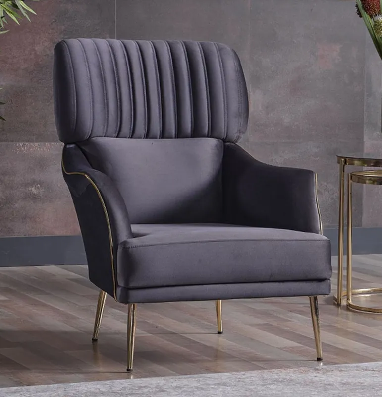 Mega-Angebot Casa Padrino sillón de salón de lujo púrpura / oro A. 99 cm - Muebles de lujo