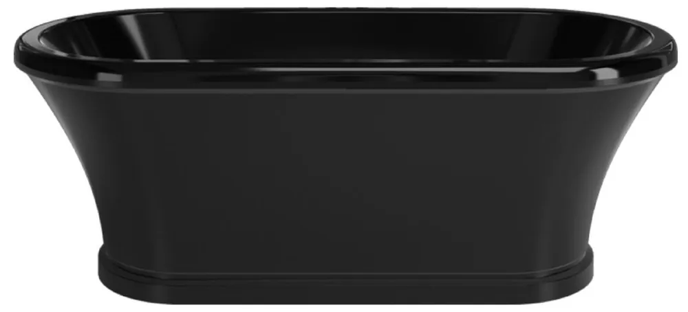 Markenware Casa Padrino bañera Art Nouveau negro 170 cm - Bañera independiente de estilo retro