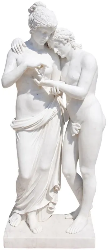 Casa Padrino escultura decorativa de mármol para jardín amantes blanco A. 180 cm Kracherpreis