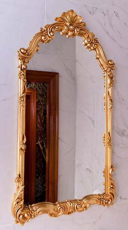 Aktuell Casa Padrino espejo barroco de lujo oro A. 111 cm - Magnífico espejo de pared de estilo barroco - Hecho en Italia