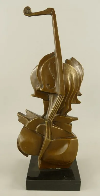 Preisreduziert Casa Padrino escultura decorativa de bronce violín bronce / negro A. 41 cm - Decoración de escritorio abstracta
