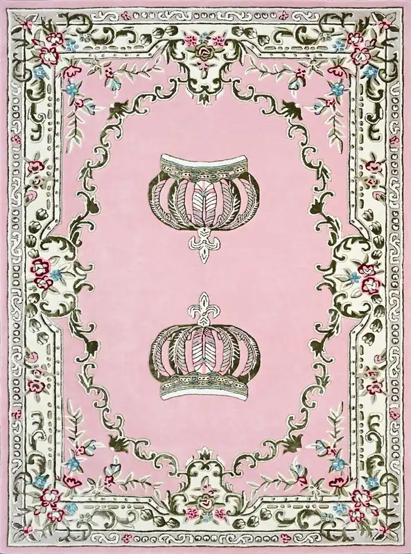 Pompöös de Casa Padrino alfombra barroco de lujo corona de Harald Glööckler rosa 200 x 300 cm Direktkauf