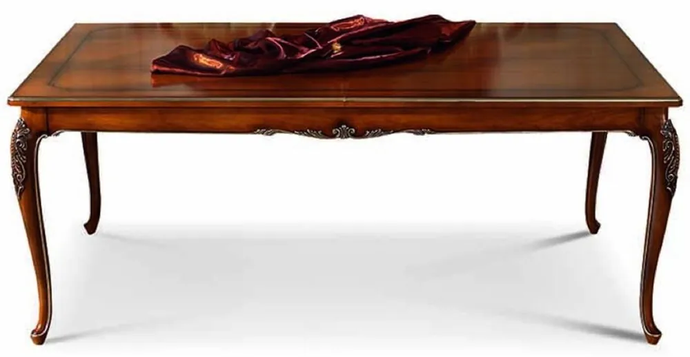 Nur Heute Casa Padrino mesa de comedor barroco de lujo marrón / plata 200-300 cm - Muebles barrocos - Hecho en Italia