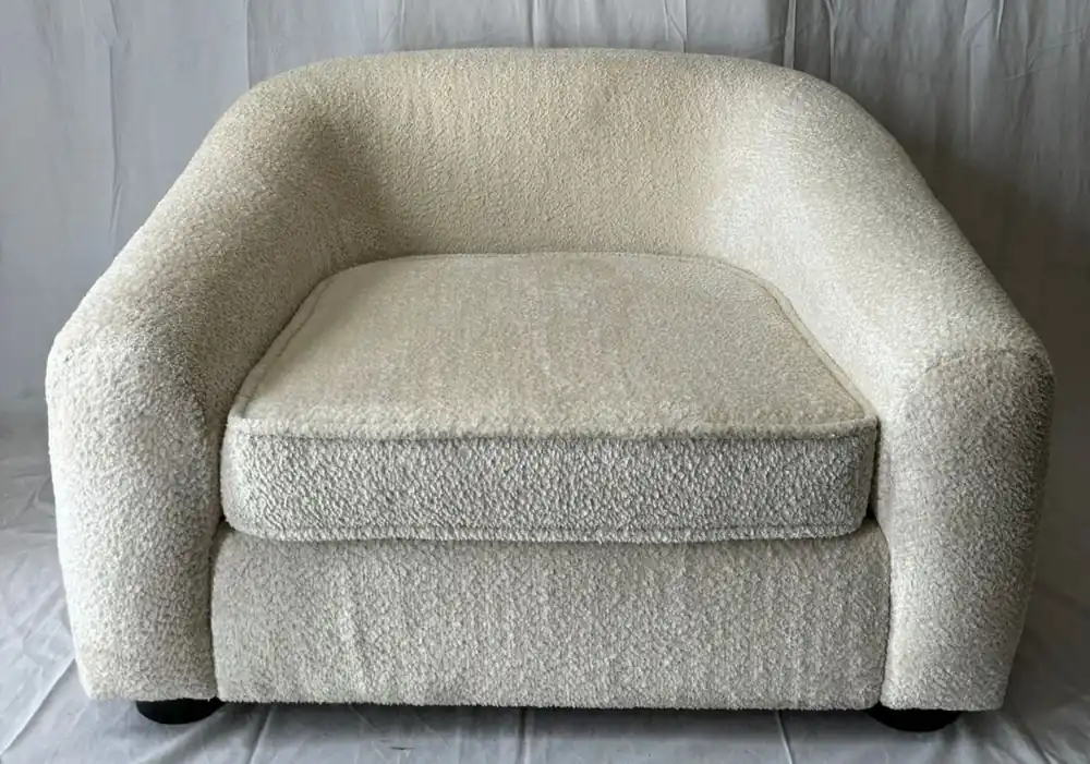 Casa Padrino sillón de lujo crema / negro - Sillón de salón - Muebles de salón de lujo Neu
