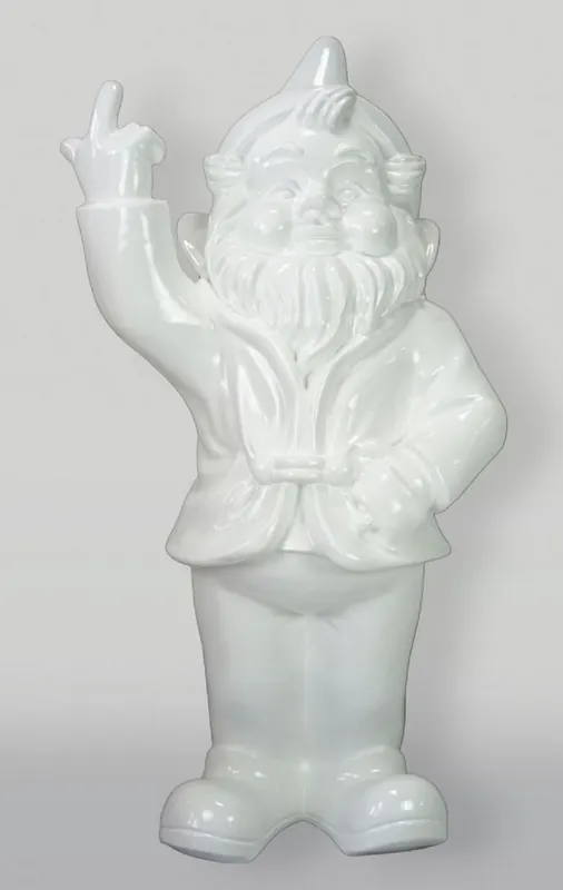 Casa Padrino escultura decorativa XXL enano de jardín blanco A. 170 cm - Figura de jardín grande Direkt Vom Hersteller