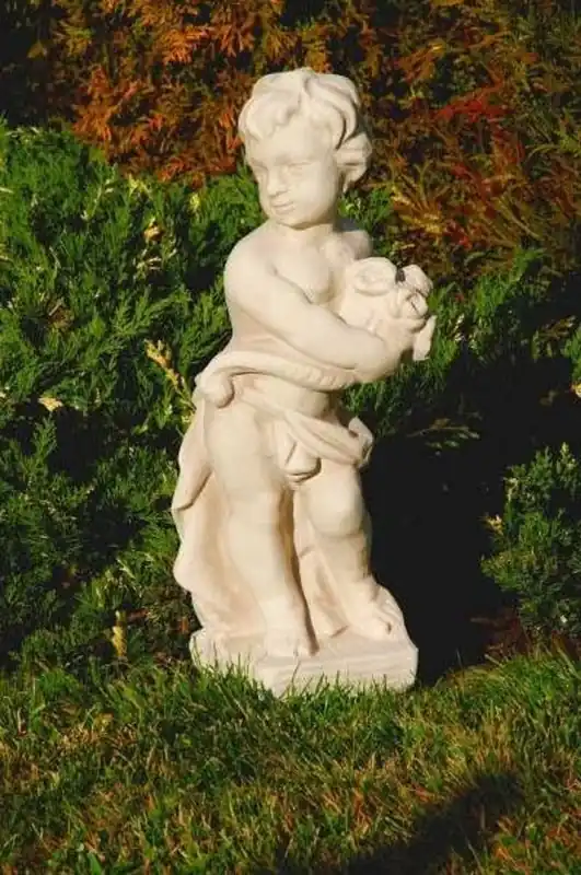 Direktkauf Casa Padrino escultura decorativa de piedra decorativa para jardín Art Nouveau niño beige A. 50 cm