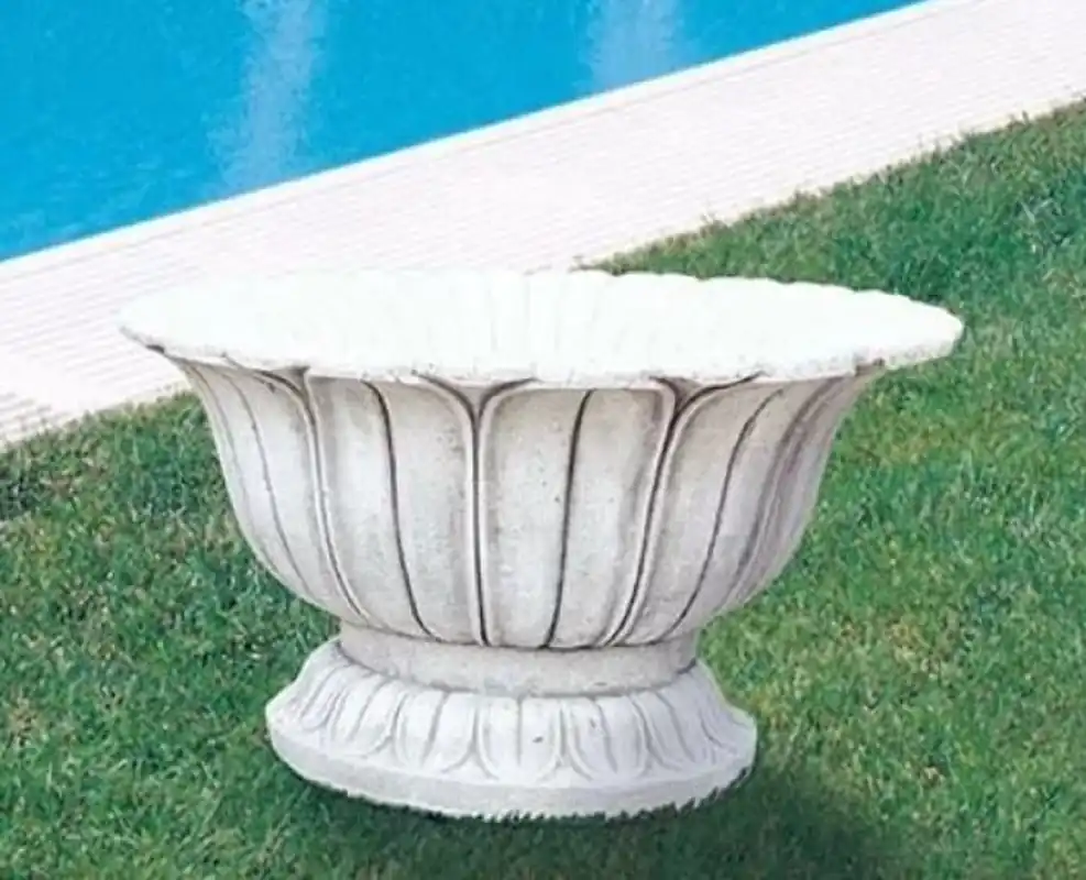 Saisonangebot Casa Padrino maceta barroco de lujo blanco antiguo Ø 36 x A. 32 cm - Hecho en Italia