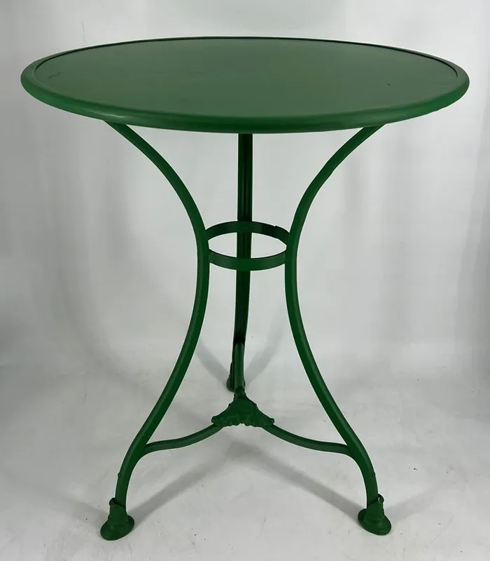 Casa Padrino mesa de jardín Art Nouveau verde Ø 60 x A. 70 cm - Muebles de jardín nostálgicos Nur Heute