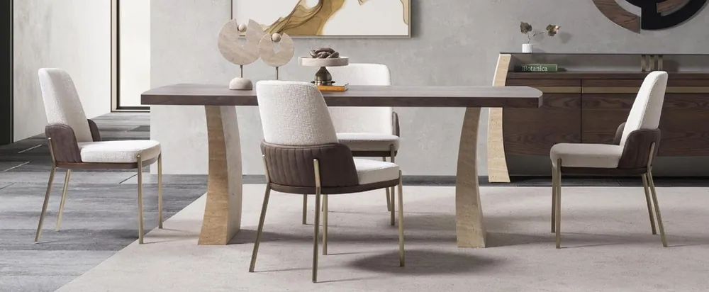 Casa Padrino conjunto de comedor de lujo - 1 Mesa de comedor de lujo y 6 sillas de comedor de lujo Angebot