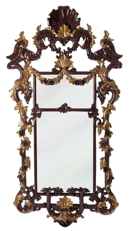 Direkt Vom Hersteller Casa Padrino espejo barroco de lujo marrón oscuro / oro A. 210 cm - Muebles barrocos