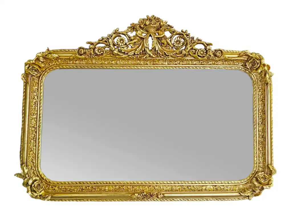 Casa Padrino espejo barroco oro antiguo 160 x H. 85 cm - mueble espejo de pared Must-Have
