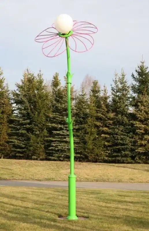 Casa Padrino linterna de jardín Art Nouveau verde / púrpura / blanco A. 400,5 cm - Iluminación exterior Top-Angebot