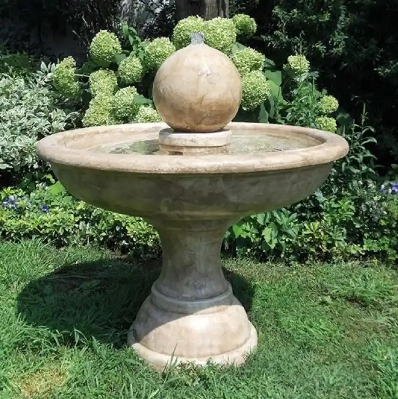 Casa Padrino fuente barroco beige Ø 100 x A. 110 cm - Fuente de jardín redonda - Hecho en Italia Nur Für Kurze Zeit