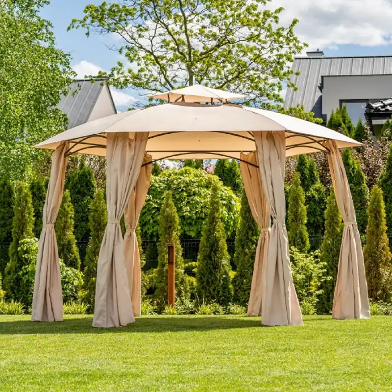 Billig Casa Padrino pabellón de lujo beige 360 x A. 270 cm - Muebles de jardín y terraza