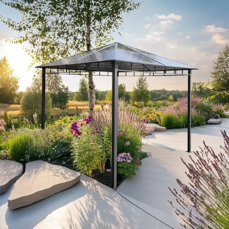 Aktuell Casa Padrino pabellón de lujo gris 300 x A. 260 cm - Muebles de jardín y terraza