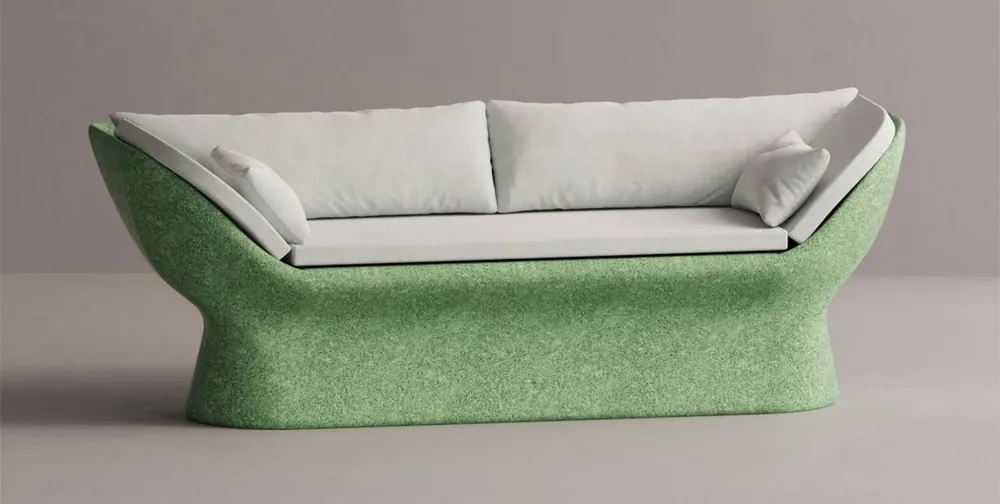 Casa Padrino sofá de lujo blanco / verde 200 cm - Sofá de hormigón resistente a la intemperie Begrenztes Angebot