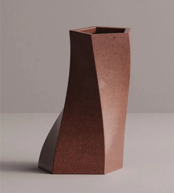 Bestpreis Casa Padrino maceta decorativa de lujo marrón A. 75 cm - Maceta de hormigón