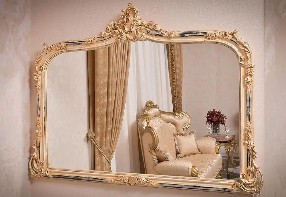 Echt Casa Padrino espejo barroco de lujo crema antigua A. 171 cm - Muebles Barrocos - Hecho en Italia