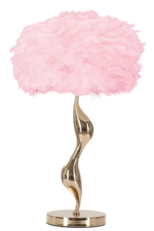 Markenprodukt Casa Padrino lámpara de mesa de lujo oro / rosa Ø 40 x A. 63 cm