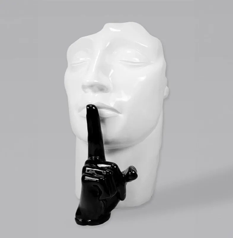 Schnäppchen Casa Padrino escultura decorativa XXL blanco / negro A. 140 cm