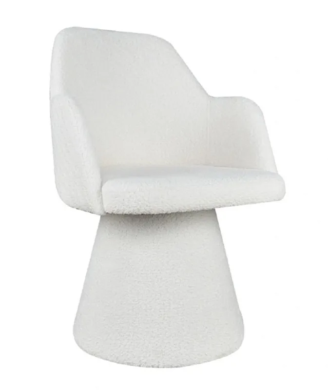 Casa Padrino silla de comedor de lujo con reposabrazos blanco A. 85 cm - Muebles de comedor Zertifiziert