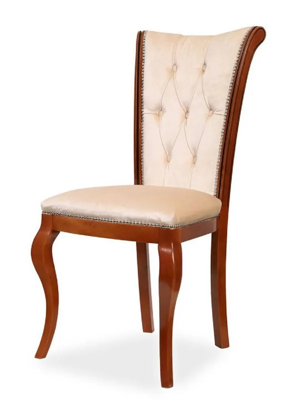 Must-Have Casa Padrino silla de comedor barroco de lujo beige / marrón A. 103 cm - Muebles de estilo barroco