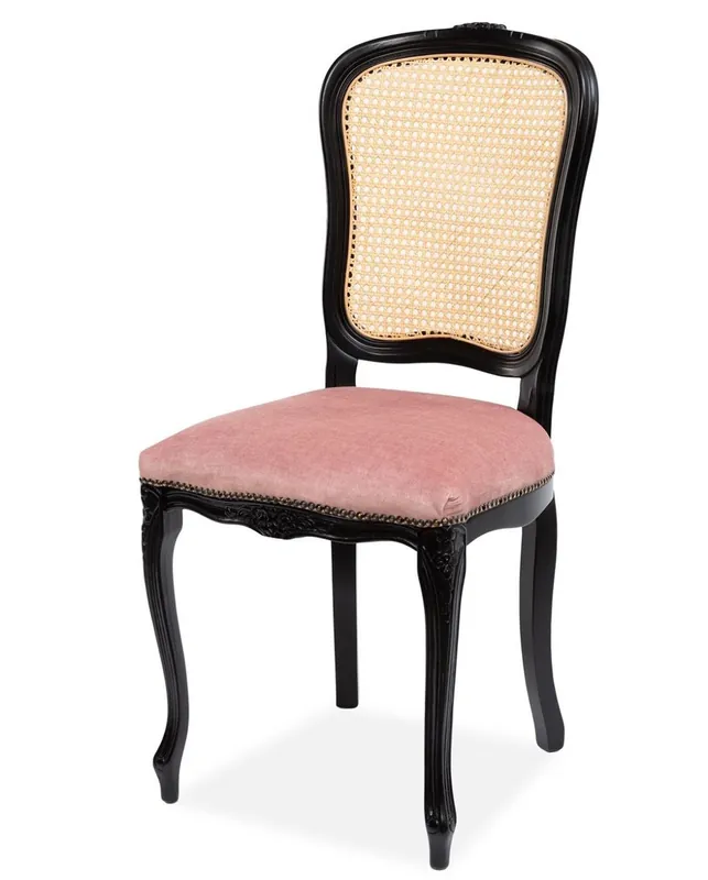 Casa Padrino silla de comedor barroco de lujo rosa / natural / negro A. 100 cm Online Kaufen