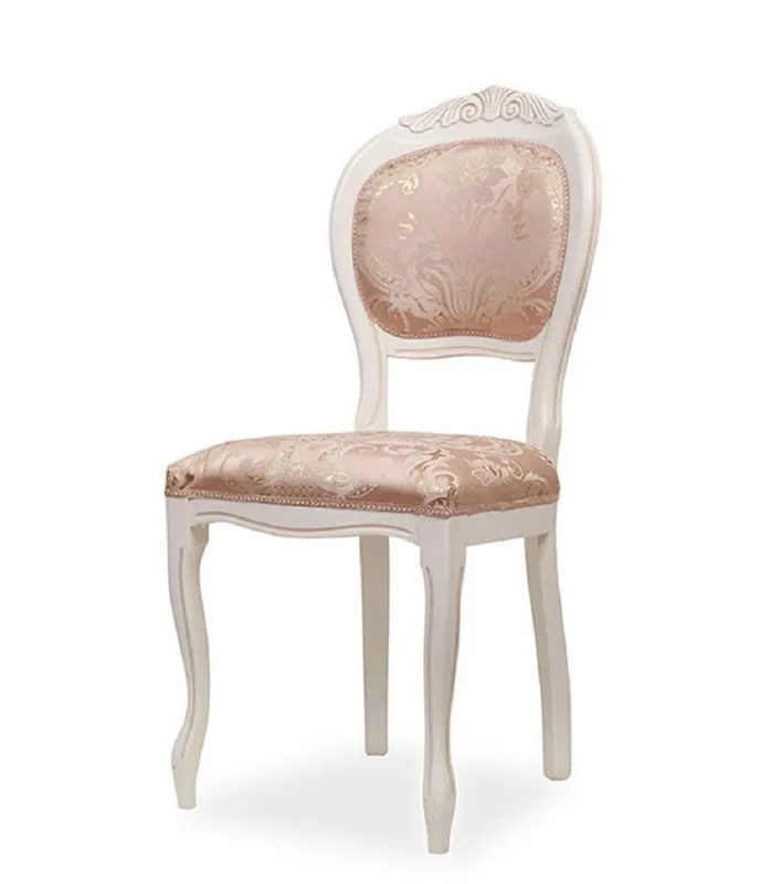 Schnäppchen Casa Padrino silla de comedor barroco de lujo rosa / blanco A. 97 cm
