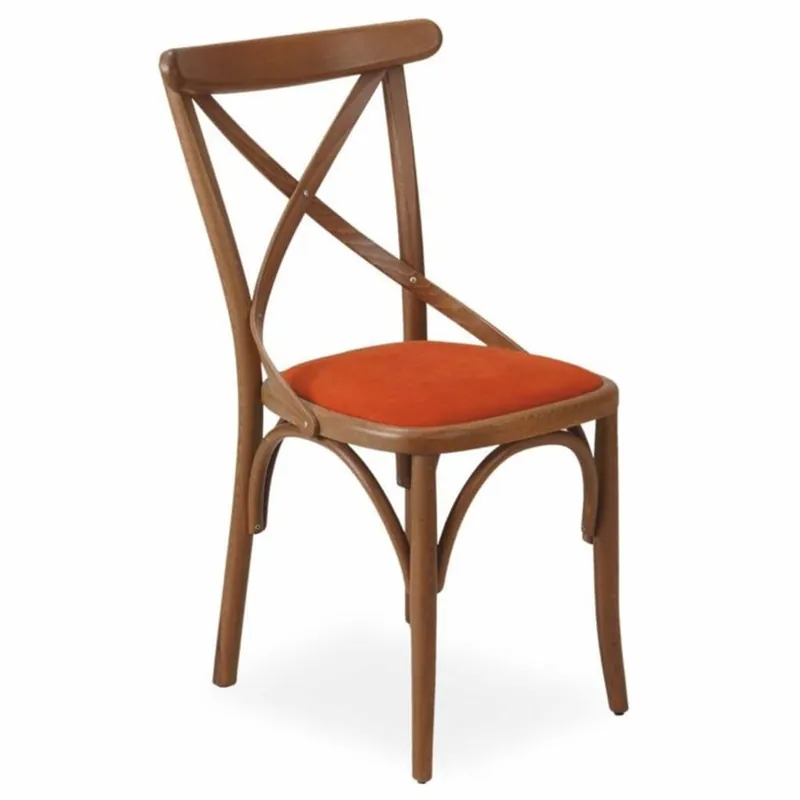 Casa Padrino silla de comedor de lujo marrón / rojo A. 87 cm - Muebles de comedor de madera maciza Neuheit