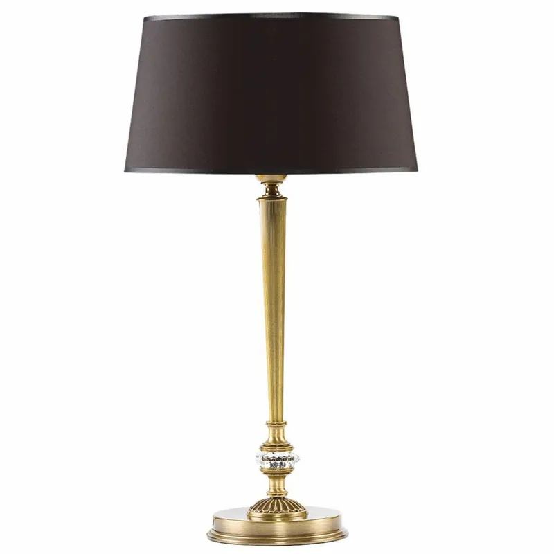 Top-Preis Casa Padrino lámpara de mesa de cristal barroco de lujo latón con pátina / marrón oscuro A. 60 cm
