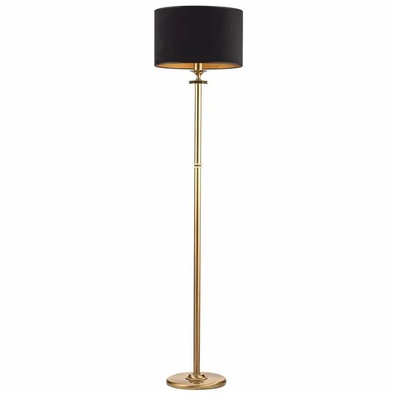 Casa Padrino lámpara de pie barroco de lujo latón con pátina / negro A. 172 cm- Lámparas de pie de estilo barroco Direktkauf