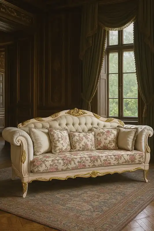 Günstig Casa Padrino sofá de salón barroco de lujo blanco / oro 240 cm - Muebles barrocos