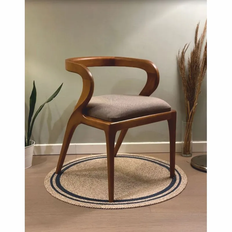 Echt Casa Padrino silla de comedor de lujo con reposabrazos gris / marrón - Muebles para hoteles y restaurantes